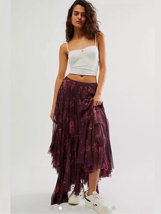 Free People Dresses & Skirts - ISO Free People Plum Maroon clover Skirt